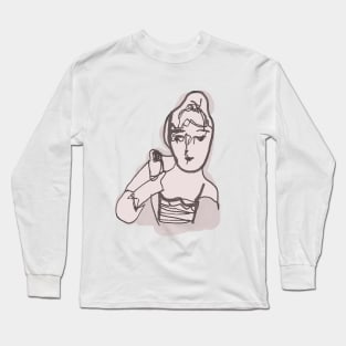 lady in pink Long Sleeve T-Shirt